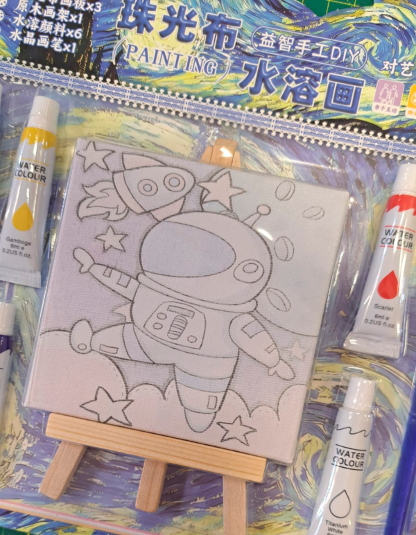 Kit de pintura infantil 3 mini bastidores con pintura y pincel - Image 5