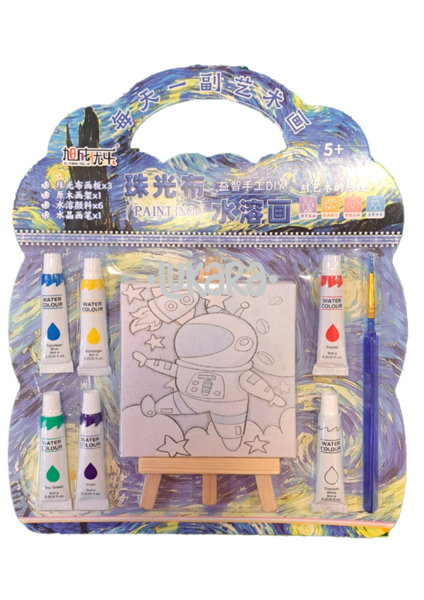 Kit de pintura infantil 3 mini bastidores con pintura y pincel