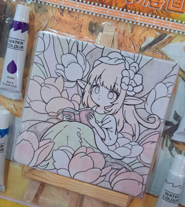 Kit de pintura infantil 3 mini bastidores con pintura y pincel - Image 6