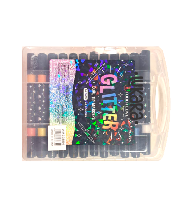 Marcador glitter doble punta 24 marcadores 48 colores - Image 3